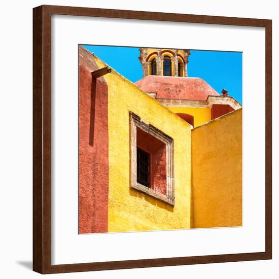 ¡Viva Mexico! Square Collection - Guanajuato Yellow Facades-Philippe Hugonnard-Framed Photographic Print