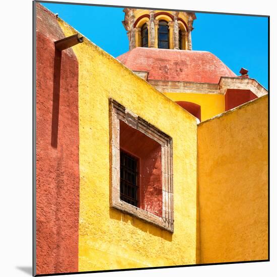 ¡Viva Mexico! Square Collection - Guanajuato Yellow Facades-Philippe Hugonnard-Mounted Photographic Print