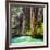 ¡Viva Mexico! Square Collection - Hanging Roots of Ik-Kil Cenote II-Philippe Hugonnard-Framed Photographic Print