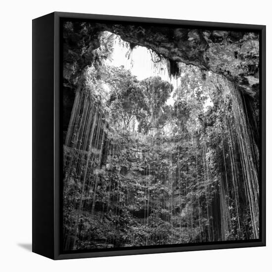 ¡Viva Mexico! Square Collection - Hanging Roots of Ik-Kil Cenote IV-Philippe Hugonnard-Framed Stretched Canvas