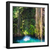 ¡Viva Mexico! Square Collection - Hanging Roots of Ik-Kil Cenote-Philippe Hugonnard-Framed Photographic Print