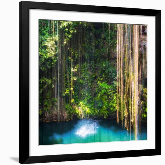 ¡Viva Mexico! Square Collection - Hanging Roots of Ik-Kil Cenote-Philippe Hugonnard-Framed Photographic Print