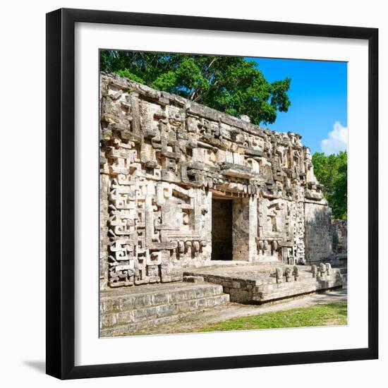 ¡Viva Mexico! Square Collection - Hochob Mayan Pyramids of Campeche IV-Philippe Hugonnard-Framed Photographic Print