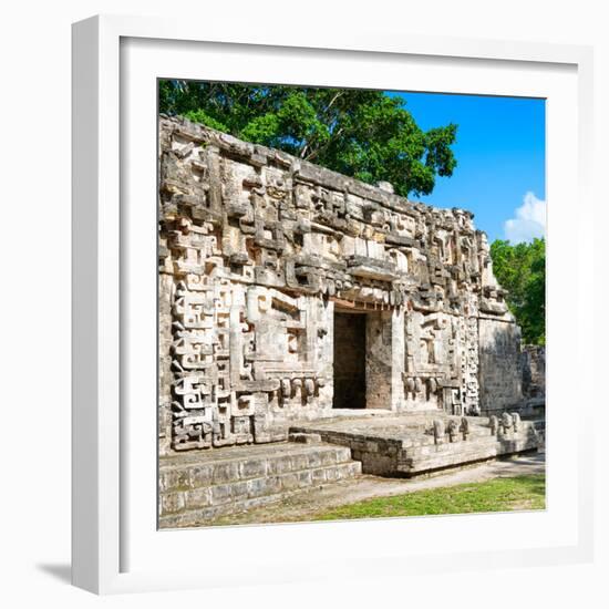 ¡Viva Mexico! Square Collection - Hochob Mayan Pyramids of Campeche IV-Philippe Hugonnard-Framed Photographic Print