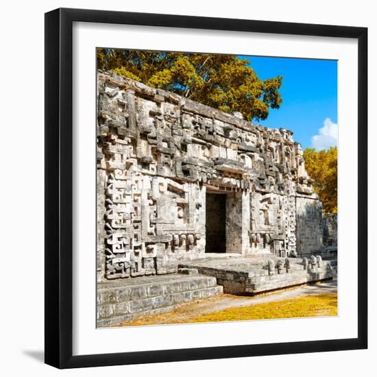 ¡Viva Mexico! Square Collection - Hochob Mayan Pyramids of Campeche VI-Philippe Hugonnard-Framed Photographic Print