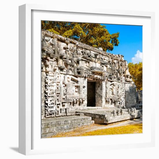 ¡Viva Mexico! Square Collection - Hochob Mayan Pyramids of Campeche VI-Philippe Hugonnard-Framed Photographic Print