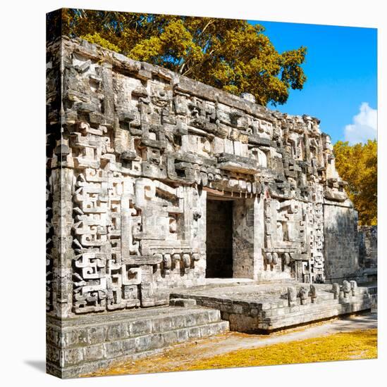 ¡Viva Mexico! Square Collection - Hochob Mayan Pyramids of Campeche VI-Philippe Hugonnard-Stretched Canvas