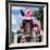 ¡Viva Mexico! Square Collection - Horse with a Pink Hat-Philippe Hugonnard-Framed Photographic Print