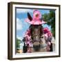 ¡Viva Mexico! Square Collection - Horse with a Pink Hat-Philippe Hugonnard-Framed Photographic Print