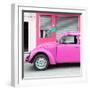 ¡Viva Mexico! Square Collection - Hot Pink VW Beetle and Pink Facade-Philippe Hugonnard-Framed Photographic Print