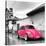 ?Viva Mexico! Square Collection - Hot Pink VW Beetle Car in San Cristobal de Las Casas-Philippe Hugonnard-Stretched Canvas