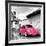 ?Viva Mexico! Square Collection - Hot Pink VW Beetle Car in San Cristobal de Las Casas-Philippe Hugonnard-Framed Photographic Print