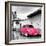 ?Viva Mexico! Square Collection - Hot Pink VW Beetle Car in San Cristobal de Las Casas-Philippe Hugonnard-Framed Photographic Print