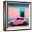 ¡Viva Mexico! Square Collection - Hot Pink VW Beetle - San Cristobal-Philippe Hugonnard-Framed Photographic Print