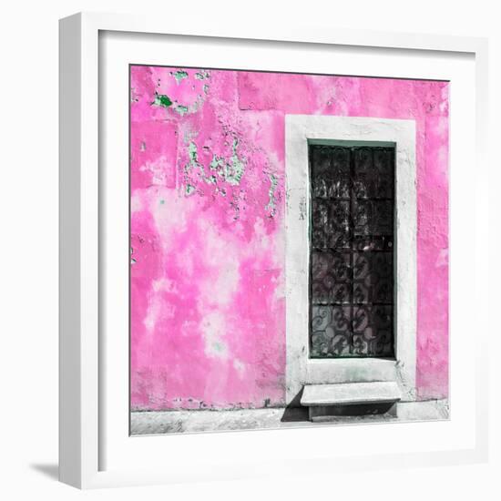 ¡Viva Mexico! Square Collection - Hot Pink Wall of Silence-Philippe Hugonnard-Framed Photographic Print