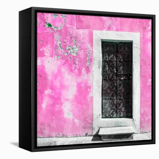 ¡Viva Mexico! Square Collection - Hot Pink Wall of Silence-Philippe Hugonnard-Framed Stretched Canvas