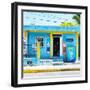 ¡Viva Mexico! Square Collection - "La Esquina" Blue Supermarket - Cancun-Philippe Hugonnard-Framed Photographic Print