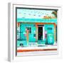 ¡Viva Mexico! Square Collection - "La Esquina" Coral Green Supermarket - Cancun-Philippe Hugonnard-Framed Photographic Print