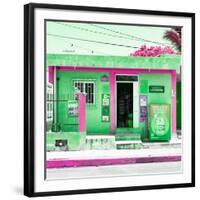¡Viva Mexico! Square Collection - "La Esquina" Green Supermarket - Cancun-Philippe Hugonnard-Framed Photographic Print