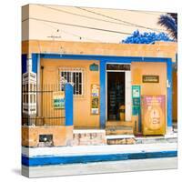 ¡Viva Mexico! Square Collection - "La Esquina" Orange Supermarket - Cancun-Philippe Hugonnard-Stretched Canvas