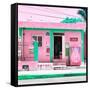 ¡Viva Mexico! Square Collection - "La Esquina" Pink Supermarket - Cancun-Philippe Hugonnard-Framed Stretched Canvas