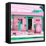 ¡Viva Mexico! Square Collection - "La Esquina" Pink Supermarket - Cancun-Philippe Hugonnard-Framed Stretched Canvas