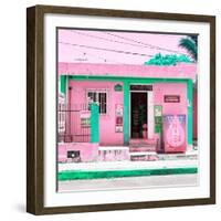 ¡Viva Mexico! Square Collection - "La Esquina" Pink Supermarket - Cancun-Philippe Hugonnard-Framed Photographic Print