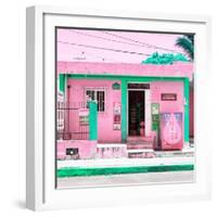 ¡Viva Mexico! Square Collection - "La Esquina" Pink Supermarket - Cancun-Philippe Hugonnard-Framed Photographic Print