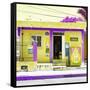 ¡Viva Mexico! Square Collection - "La Esquina" Yellow Supermarket - Cancun-Philippe Hugonnard-Framed Stretched Canvas