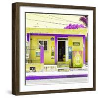 ¡Viva Mexico! Square Collection - "La Esquina" Yellow Supermarket - Cancun-Philippe Hugonnard-Framed Photographic Print