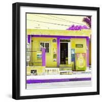 ¡Viva Mexico! Square Collection - "La Esquina" Yellow Supermarket - Cancun-Philippe Hugonnard-Framed Photographic Print