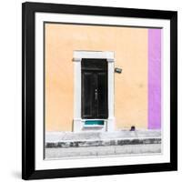 ¡Viva Mexico! Square Collection - Light Yellow and Mauve Facade - Campeche-Philippe Hugonnard-Framed Photographic Print