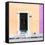 ¡Viva Mexico! Square Collection - Light Yellow and Mauve Facade - Campeche-Philippe Hugonnard-Framed Stretched Canvas