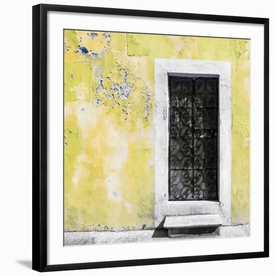 ¡Viva Mexico! Square Collection - Light Yellow Wall of Silence-Philippe Hugonnard-Framed Photographic Print