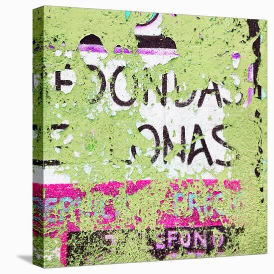 ¡Viva Mexico! Square Collection - Lime Green Grunge Wall-Philippe Hugonnard-Stretched Canvas