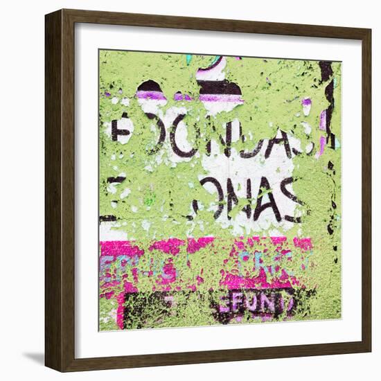 ¡Viva Mexico! Square Collection - Lime Green Grunge Wall-Philippe Hugonnard-Framed Photographic Print