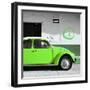 ?Viva Mexico! Square Collection - Lime Green VW Beetle Car & Peace Symbol-Philippe Hugonnard-Framed Photographic Print