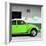 ?Viva Mexico! Square Collection - Lime Green VW Beetle Car & Peace Symbol-Philippe Hugonnard-Framed Photographic Print