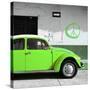 ?Viva Mexico! Square Collection - Lime Green VW Beetle Car & Peace Symbol-Philippe Hugonnard-Stretched Canvas