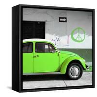 ?Viva Mexico! Square Collection - Lime Green VW Beetle Car & Peace Symbol-Philippe Hugonnard-Framed Stretched Canvas