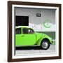 ?Viva Mexico! Square Collection - Lime Green VW Beetle Car & Peace Symbol-Philippe Hugonnard-Framed Photographic Print