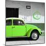 ?Viva Mexico! Square Collection - Lime Green VW Beetle Car & Peace Symbol-Philippe Hugonnard-Mounted Premium Photographic Print