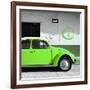 ?Viva Mexico! Square Collection - Lime Green VW Beetle Car & Peace Symbol-Philippe Hugonnard-Framed Photographic Print