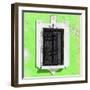 ¡Viva Mexico! Square Collection - Lime Green Wall & Black Window-Philippe Hugonnard-Framed Photographic Print
