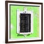 ¡Viva Mexico! Square Collection - Lime Green Wall & Black Window-Philippe Hugonnard-Framed Photographic Print