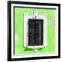 ¡Viva Mexico! Square Collection - Lime Green Wall & Black Window-Philippe Hugonnard-Framed Photographic Print