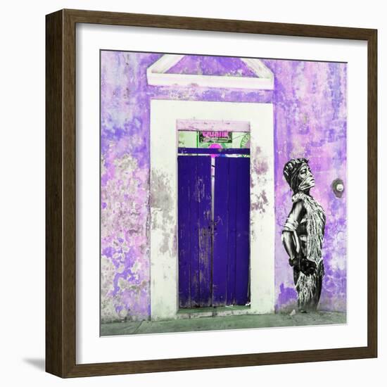 ¡Viva Mexico! Square Collection - Main entrance Door Closed II-Philippe Hugonnard-Framed Photographic Print