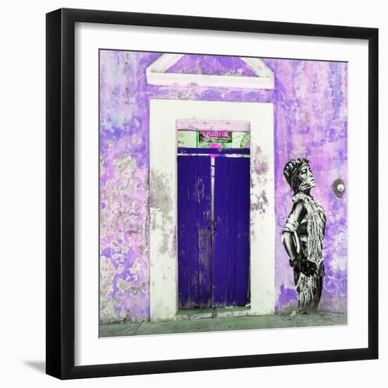 ¡Viva Mexico! Square Collection - Main entrance Door Closed II-Philippe Hugonnard-Framed Photographic Print