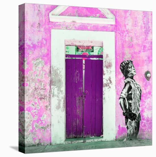 ¡Viva Mexico! Square Collection - Main entrance Door Closed VII-Philippe Hugonnard-Stretched Canvas