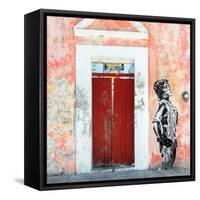 ¡Viva Mexico! Square Collection - Main entrance Door Closed-Philippe Hugonnard-Framed Stretched Canvas